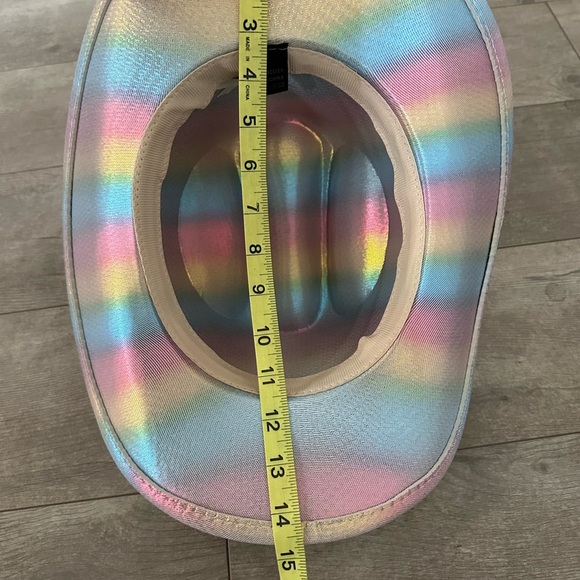 Pastel Rainbow Striped Cowgirl Hat - Picture 4 of 9